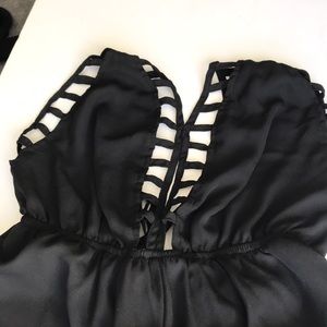 Backless one piece jumpsuit